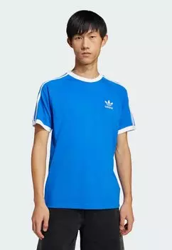 Футболка с принтом STRIPES TEE adidas Originals, синий