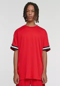 Футболка с принтом STRIPES Urban Classics, цвет cityred