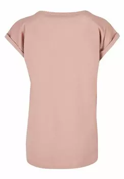 Футболка с принтом STRONG LIKE A WOMAN EXTENDED SHOULD Merchcode, цвет Rose Gold-Coloured