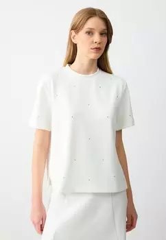 Футболка с принтом STUDDED DETAIL Jimmy Key, белый