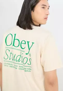 Футболка с принтом STUDIOS Obey Clothing, молочный
