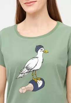 Футболка с принтом STURMMWIN Derbe, светло-зеленый