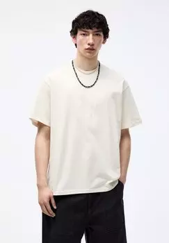 Футболка с принтом Stwd Records PULL&BEAR, песочный