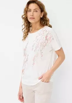 Футболка с принтом STYLE CAELEN BRAX, кремовый