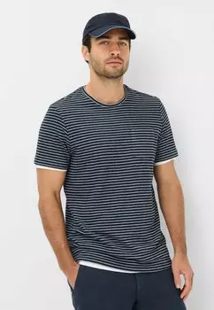 Футболка с принтом STYLE TIMO BRAX, темно-синий