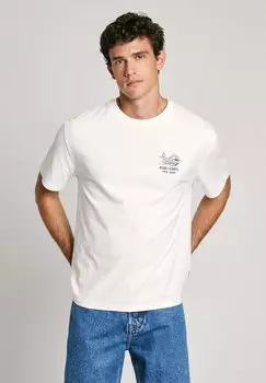 Футболка с принтом SUAN TEE Pepe Jeans, молочный