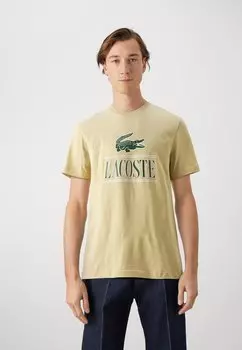 Футболка с принтом Subtle Logo Unisex Lacoste, цвет croissant