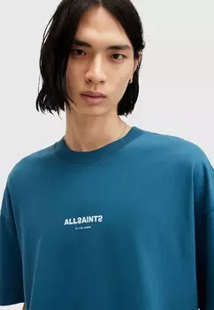 Футболка с принтом SUBVERSE CREW AllSaints, синий