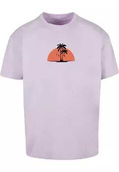 Футболка с принтом SUMMER BEACH HEAVY OVERSIZE Merchcode, цвет lilac