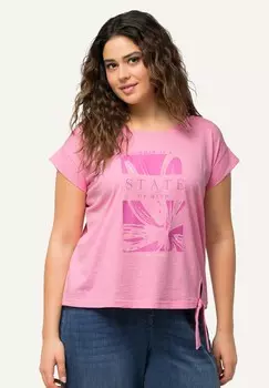 Футболка с принтом SUMMER CAP SLEEVE GRAPHIC Ulla Popken, светло-розовый