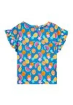 Футболка с принтом SUMMER FRUITS DROP SHOULDER REGULAR FIT Jojo Maman Bb, синий