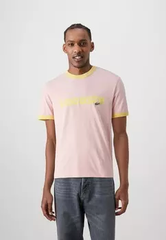 Футболка с принтом Summer Logo Lacoste, кувшинка/кукурузный шелк