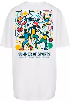 Футболка с принтом SUMMER OF SPORTS B OVERSIZED Merchcode, белый