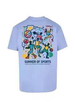 Футболка с принтом SUMMER OF SPORTS Merchcode, синий