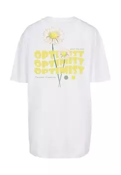 Футболка с принтом SUMMER-OPTIMIST BOYFRIEND Merchcode, белый