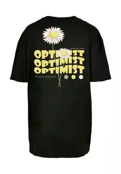 Футболка с принтом SUMMER-OPTIMIST BOYFRIEND Merchcode, черный