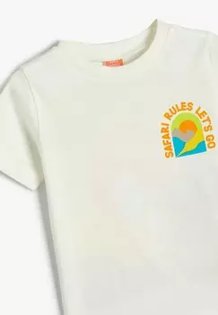 Футболка с принтом SUMMER PRINTED Koton, белый