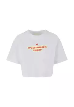 Футболка с принтом SUMMER-WATERMELON SUGAR SHORT Merchcode, белый
