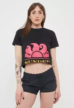 Футболка с принтом Sundek, черный