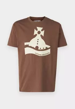 Футболка с принтом SUNKEN CLASSIC UNISEX Vivienne Westwood, коричневый