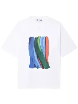 Футболка с принтом Sunnei, белый