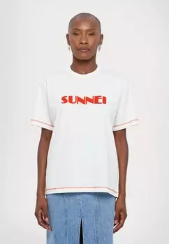 Футболка с принтом Sunnei, белый
