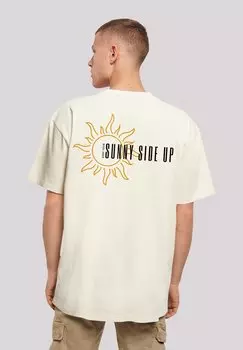 Футболка с принтом SUNNY SIDE UP F4NT4STIC, песочный