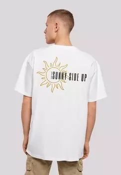 Футболка с принтом SUNNY SIDE UP F4NT4STIC, белый