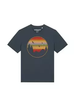 Футболка с принтом SUNSET BERGE & TANNEN watapparel, антрацит