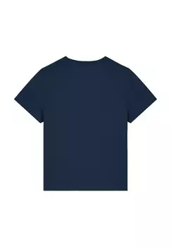 Футболка с принтом SUNSET CAT watapparel, темно-синий