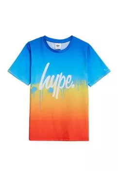 Футболка с принтом SUNSET DRIP SCRIPT Hype, цвет red