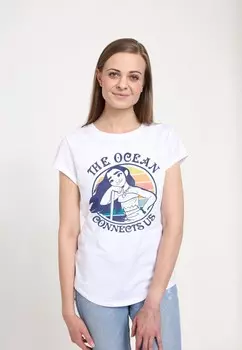 Футболка с принтом SUNSET MOANA Henry Tiger, белый