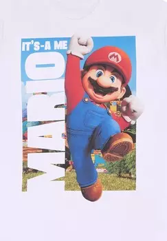 Футболка с принтом SUPER MARIO BROS ITS A ME MARIO Henry Tiger, белый