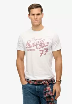 Футболка с принтом Superdry, белый
