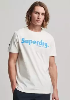 Футболка с принтом Superdry, белый