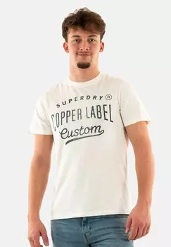 Футболка с принтом Superdry, белый