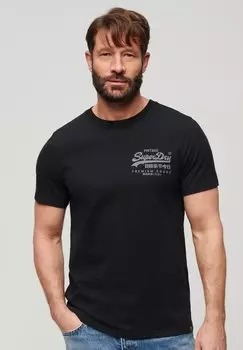 Футболка с принтом Superdry, черный