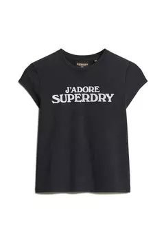 Футболка с принтом Superdry, черный