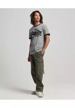 Футболка с принтом Superdry, серый