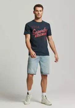 Футболка с принтом Superdry, синий