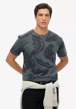 Футболка с принтом Superdry, синий