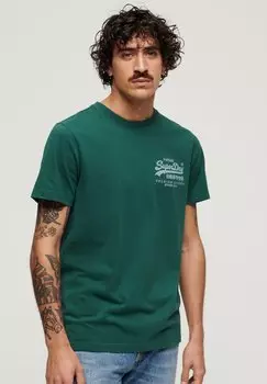 Футболка с принтом Superdry, зеленый