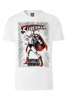 Футболка с принтом SUPERMAN KRYPTONITE LOGOSHIRT, белый