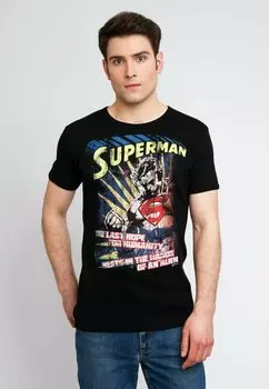 Футболка с принтом SUPERMAN LOGOSHIRT, цвет schwarz