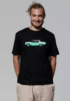 Футболка с принтом SURF CAR watapparel, черный