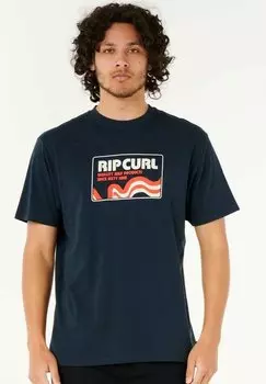 Футболка с принтом SURF REVIVAL SWIRL Rip Curl, темно-синий
