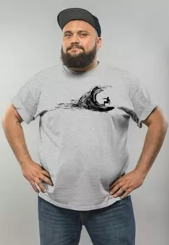 Футболка с принтом SURFER SURFING Neverless, цвет grau-meliert
