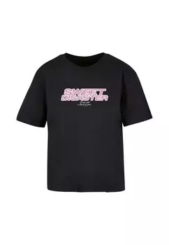 Футболка с принтом SWEET DISASTER Mister Tee, черный