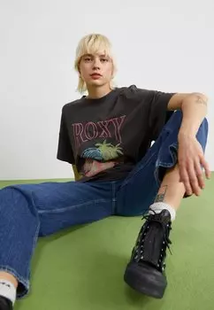 Футболка с принтом SWEET JANE TEE Roxy, черный