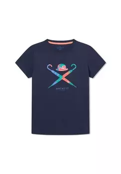 Футболка с принтом SWIM LOGO Hackett London, синий